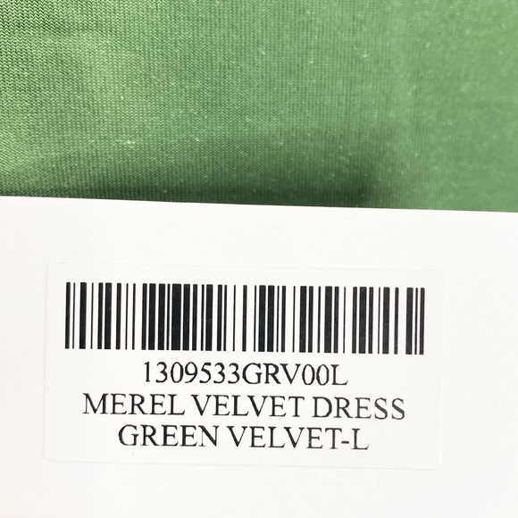 Reformation Merel Velvet Midi Dress In Green Velvet Large NWT - Picture 10 of 11